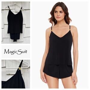 Magicsuit‎ Black Mila Romper Swimsuit 12